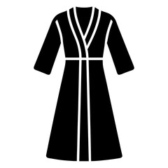 Stylish Black Kimono Robe Silhouette