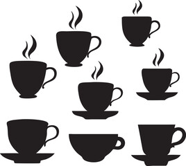 Coffee mug icon vectors