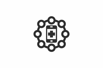 creative medical contact tracing icon concept 