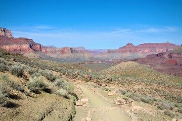 Hiking Trail with Expansive Views (Grand Canyon National Park, Arizona, USA)
