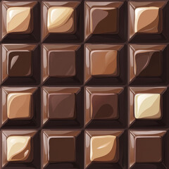 Fototapeta premium Classic Milk Chocolate Bar Isolated on Transparent Background 3