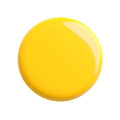Bright Yellow Circle  Shiny Glossy Sphere  Round Shape  Vivid Color  Design Element  Abstr