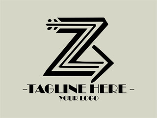 Black Z shaped arrows for indicating directions on websites, presentations, or social media graphics. Ideal for intuitive navigation design elements, backround ilustration vector logo