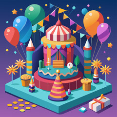 birthday with balloons