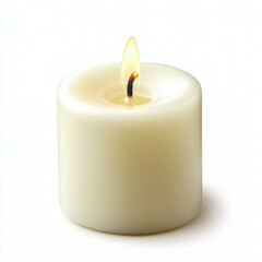 Candle Flame Isolated On White