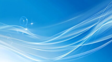 Abstract Blue Swirling Waves Background Design