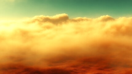 Obraz premium Golden Clouds Over a Red Desert Landscape