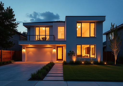 modern homes use smart keys glowing windows warm tech look saves