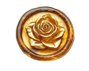 Isolated Amber Rose Seal