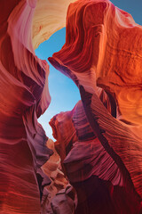 Antelope Canyon in Arizona  - travel and art concept