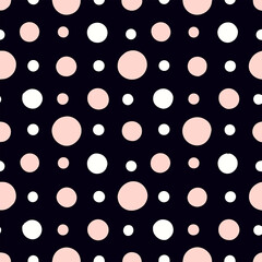 Color Seamless polka dot pattern. Colored repeat dots background for Your design