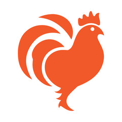 Rooster logo silhouette icon vector illustration