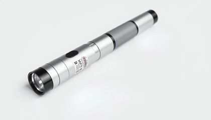 Sleek Silver Pen Flashlight: Minimalist Design, Bright Illumination