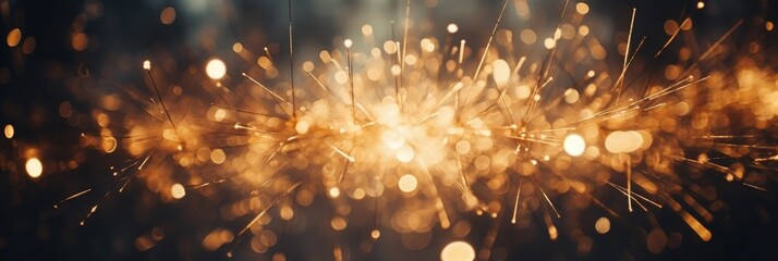Fototapeta premium Vibrant light flares on dark background colorful marsh and orange effects for a festive vibe