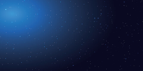 Night starry sky background. Vector on blue background