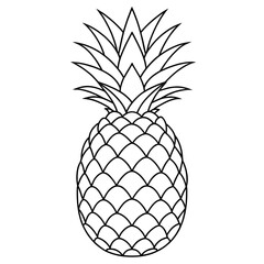 Obraz premium coloring page with pineapple