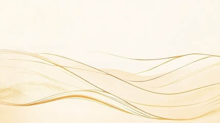 Golden Waves Abstract Art Design Background