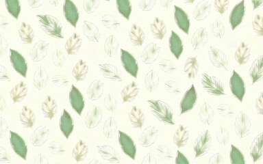 Seamless Floral Pattern with Tropical Leaves
