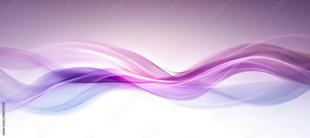 Wall mural abstract lavender and purple background with smooth lines and waves. flowing soft gradient color