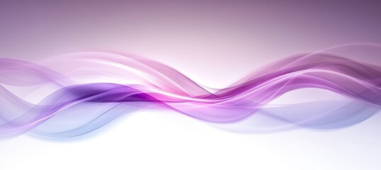 Abstract Lavender And Purple Background With Smooth Lines And Waves. Flowing Soft Gradient Color