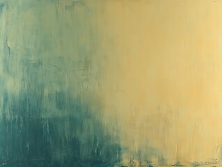 Fototapeta premium Abstract Green and Yellow Painted Canvas Texture