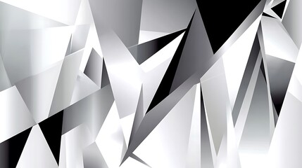 Abstract grayscale geometric triangular pattern design