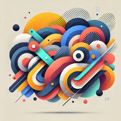 Colorful Abstract Geometric Shapes Background