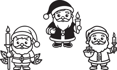  Candelabras Day bundle vector silhouette illustration