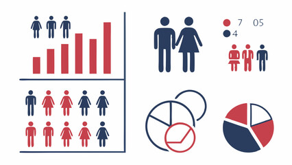 Demographic Data Visualization: Infographic Elements 