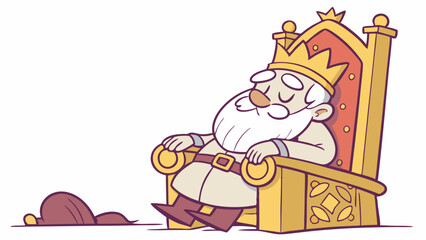 Sleepy King on Golden Throne 