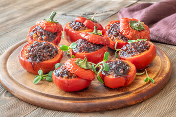 Ground beef stuffed peppers