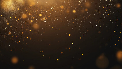 Gold  bokeh in New Year eve and copy space. Abstract background holiday.