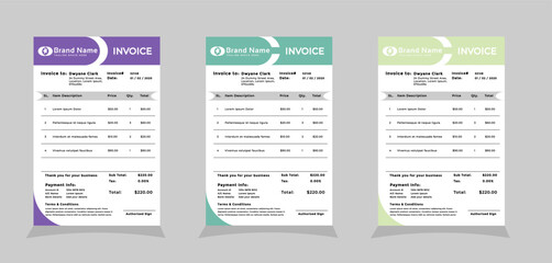 Professional Creative Modern Business Invoice Template 02