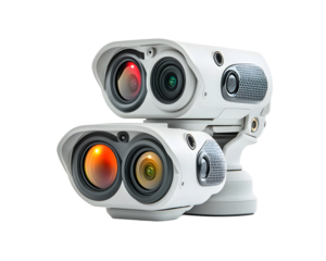 A modern, innovative camera with dual lenses, showcasing advanced features for photography enthusiasts. Perfect for capturing high-quality images in various settings.