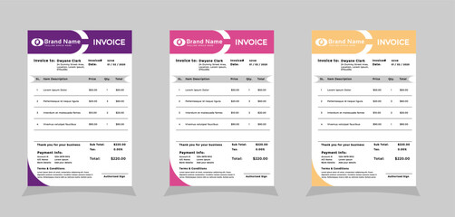 Professional Creative Modern Business Invoice Template 05