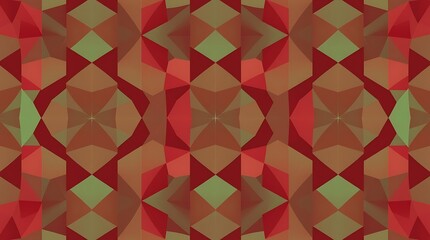 Obraz premium Red and Green Geometric Pattern 