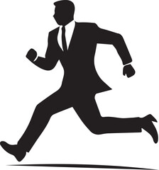 businessman  logo type silhouette design