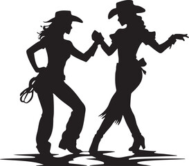 cowboys logo type silhouette design