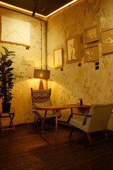 interior of the cafe restaurant
