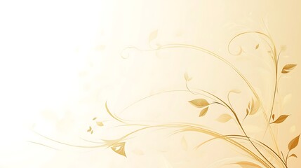 Elegant Golden Floral Design on a Soft Background
