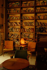 interior of a restaurant, caffe, library 