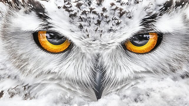 fotograf&iacute;a de un b&uacute;ho nival en invierno