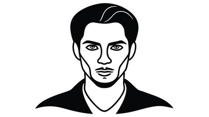 Abstract Face with Asymmetrical Features