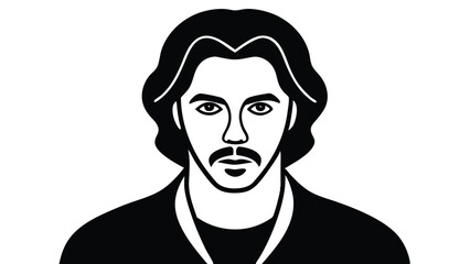 Abstract Face with Asymmetrical Features