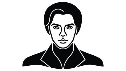 Abstract Face with Asymmetrical Features