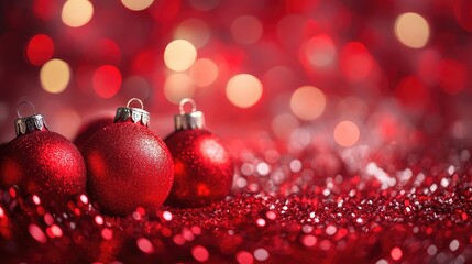 Vibrant red abstract textures and sparkling details, creating an energetic and celebratory New Year theme.