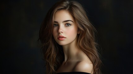 A woman with long brown hair and a pretty smile