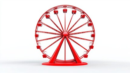 Obraz premium Isometric 3D vector of a Ferris wheel isolated for design