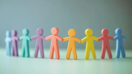 Vibrant Team Support with Minimalist Background