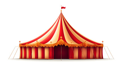 Vintage circus tent illustration isolated on white background